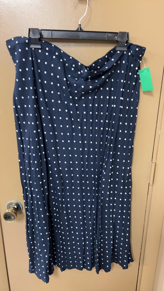 Skirt 2x Navy Blue with White Polka Dots