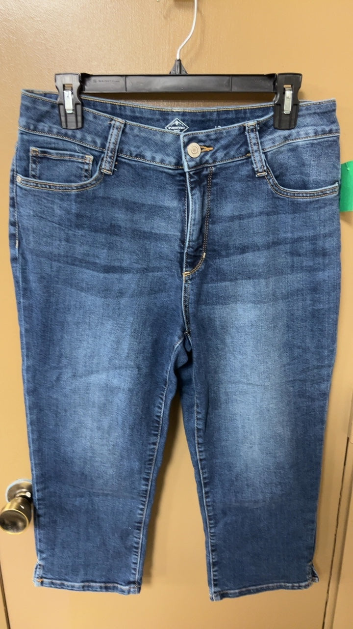 St John’s Bay Capri Pants 12 Blue
