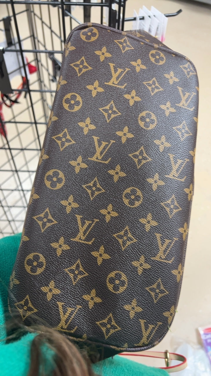 Louis Vuitton DUPE Bag Brown with beige and red accents