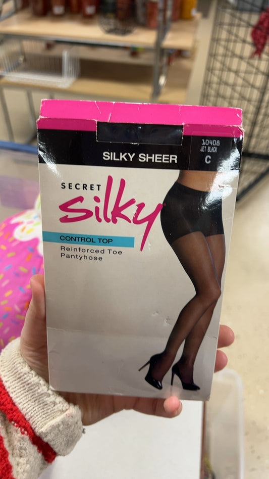 Silky Sheer Pantyhose C Jet Black
