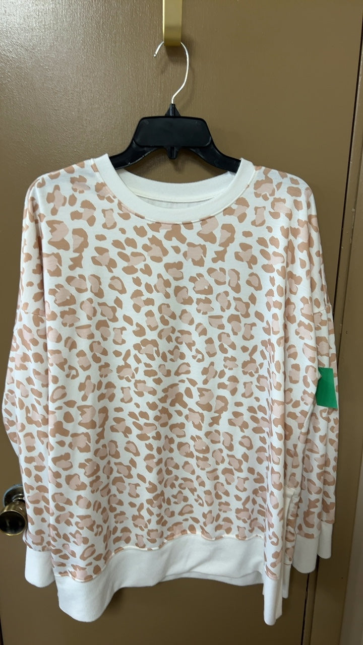 Sweater 2XL Beige and white