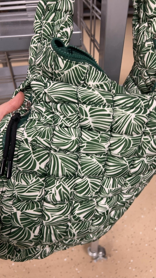 Free People Bag Green and White