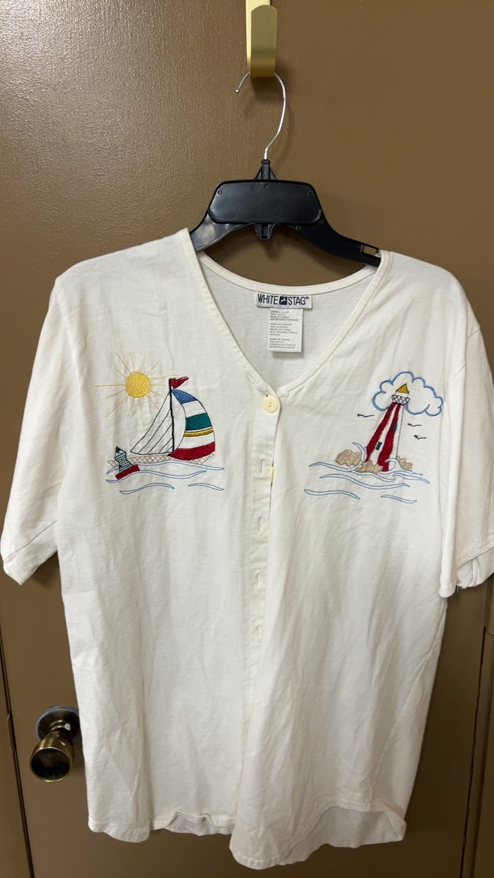 WHITE STAG Shirt Large White