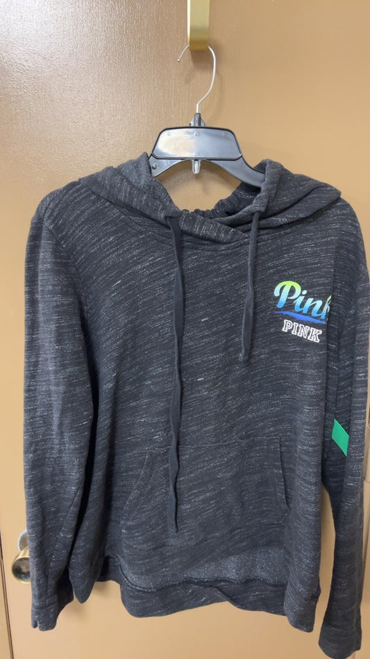 Pink Hoodie Large Dark Gray