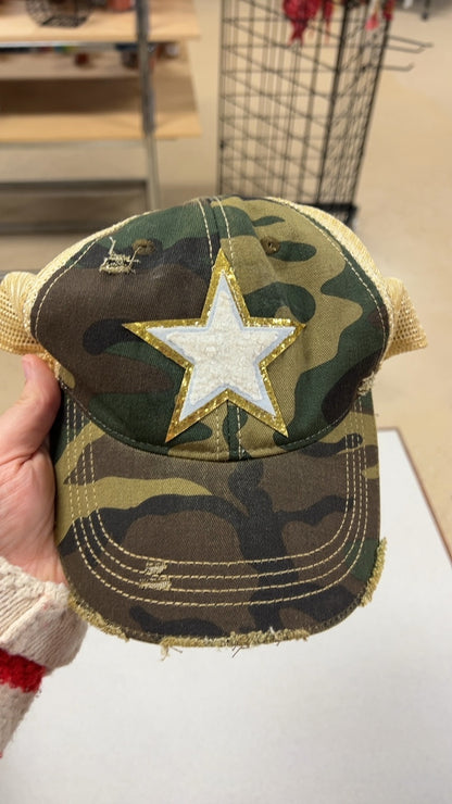 Ball Cap Green Camouflage