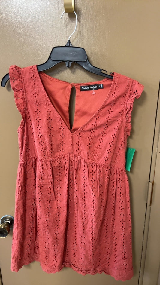 Midnight Doll Dress Small Coral