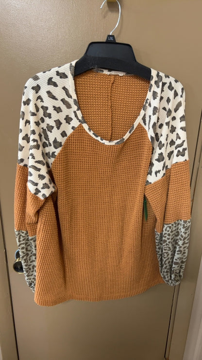 Sweater 1x Brown and cream