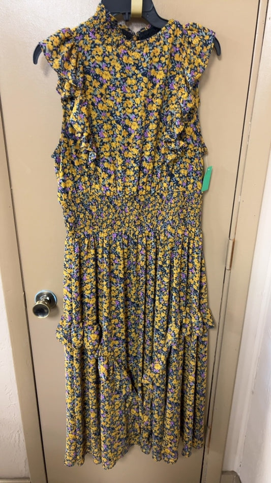 Lulus Dress XL Multicolor (Yellow, Purple, Black)