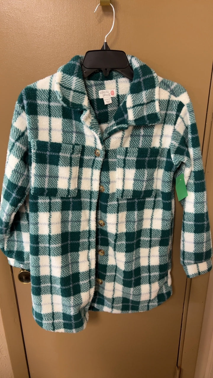 Colorful Planet Jacket YOUTH 14/16 Green and white