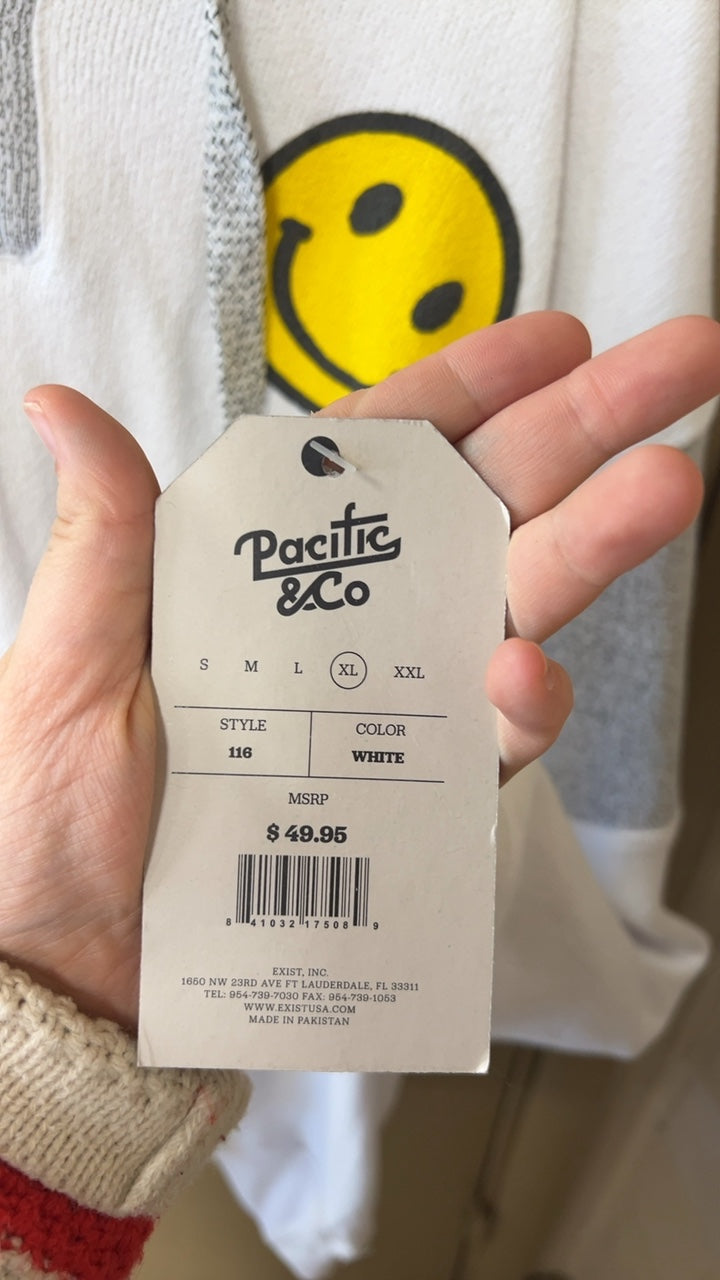 Hoodie XL White and Gray
