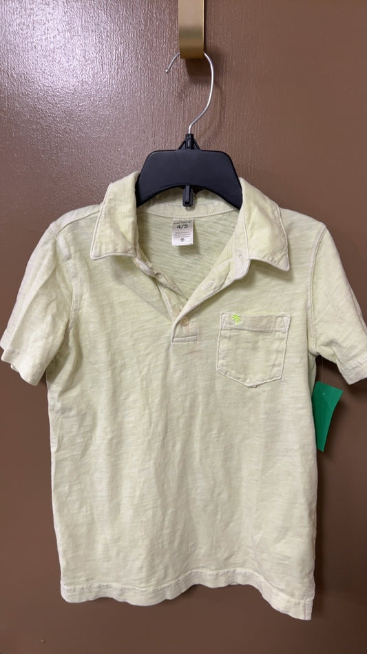 Carter's Polo Shirt Youth 4/5 Light Yellow