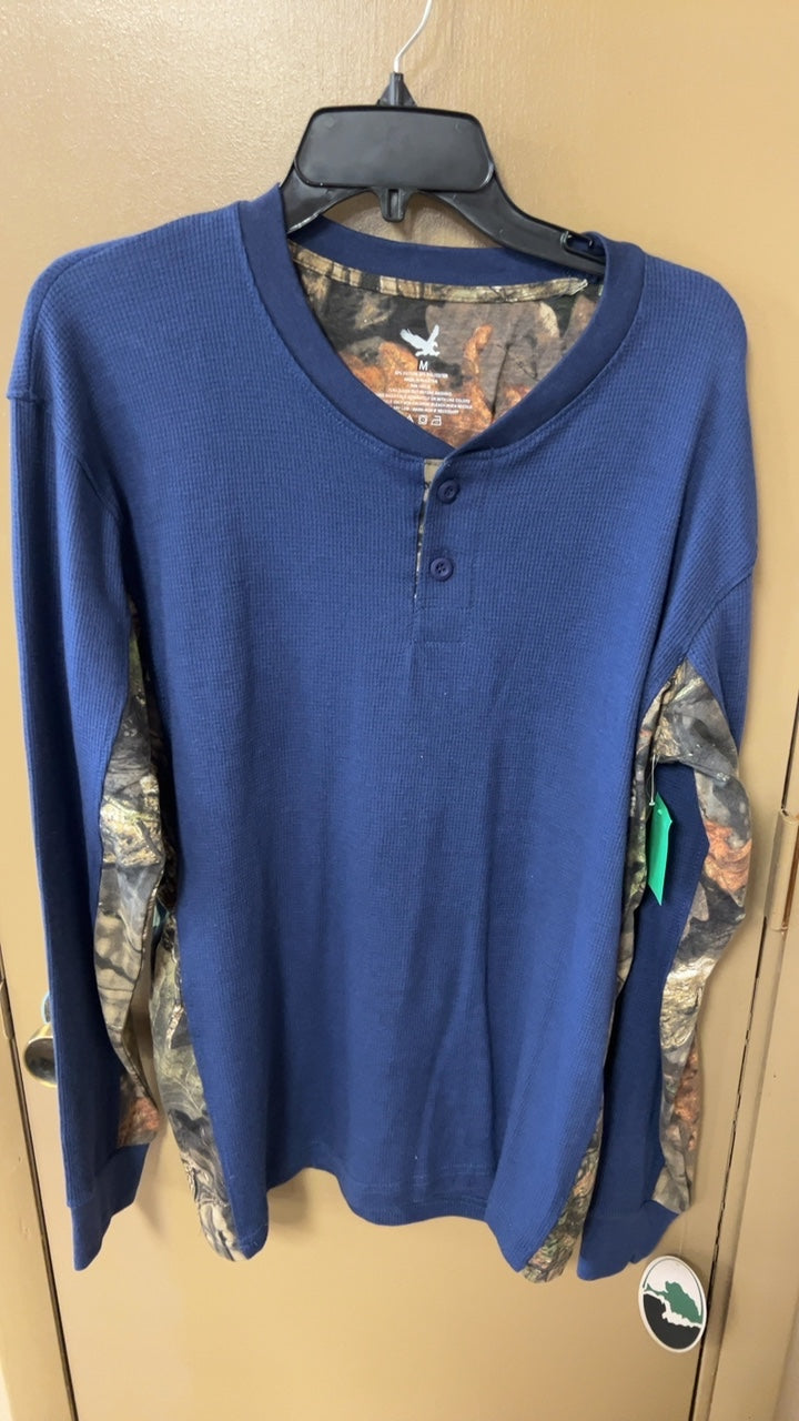 Mossy Oak Long sleeve MENS MEDIUM Blue
