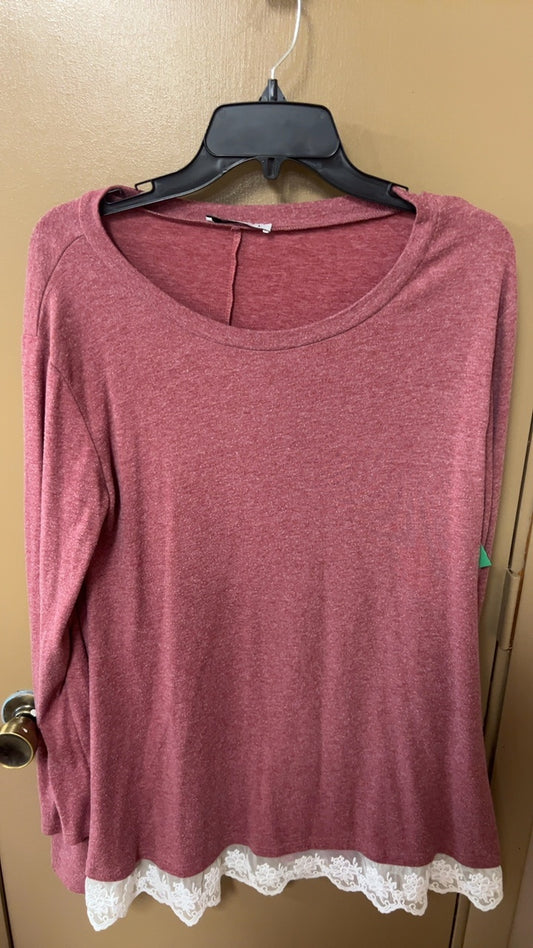 Lace trim Sweater Large
