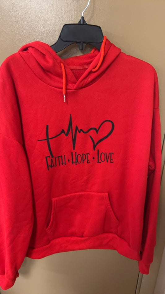 Faith Hope Love Hoodie XL