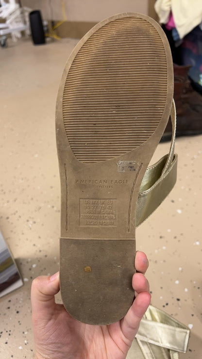 American Eagle Slippers 10 Gold