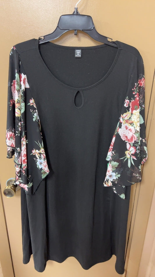 SHEIN Dress 2XL black floral