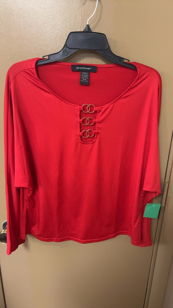 Ashley Stewart Top 14/16 red