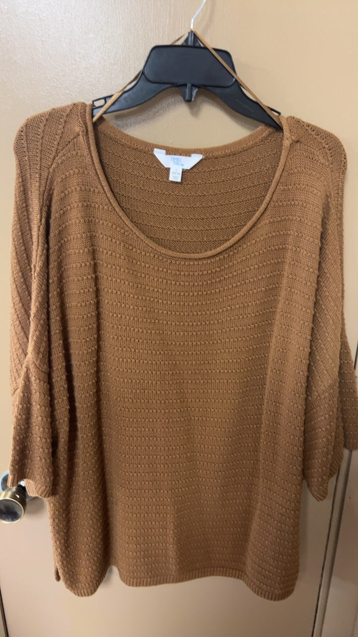 Time and True Sweater Large brown