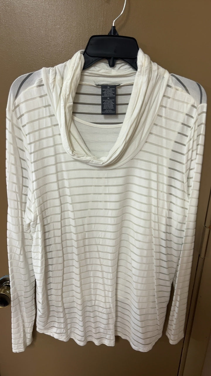 Sheer stripe top XL