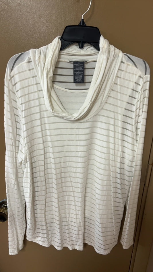 Sheer stripe top XL