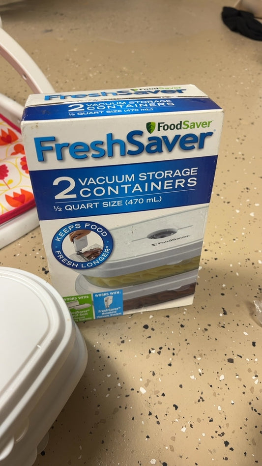 FoodSaver Storage Containers White and Blue