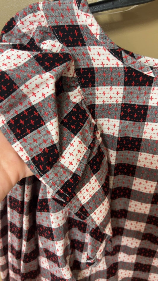 Paid with red Blouse 0X