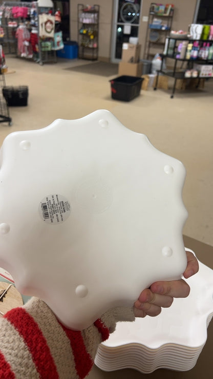 Serve Bowl White Snowflake 