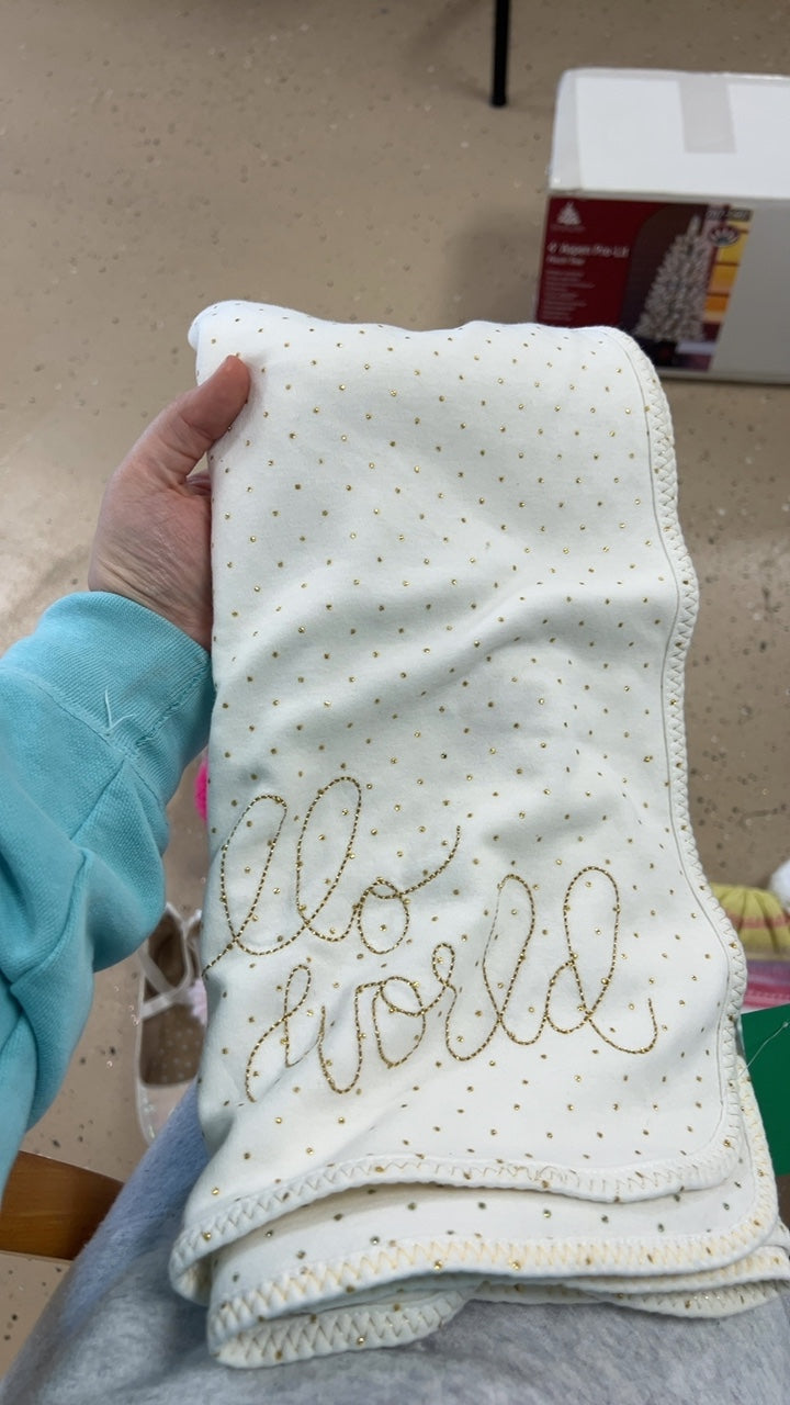 Hello World Baby Blanket