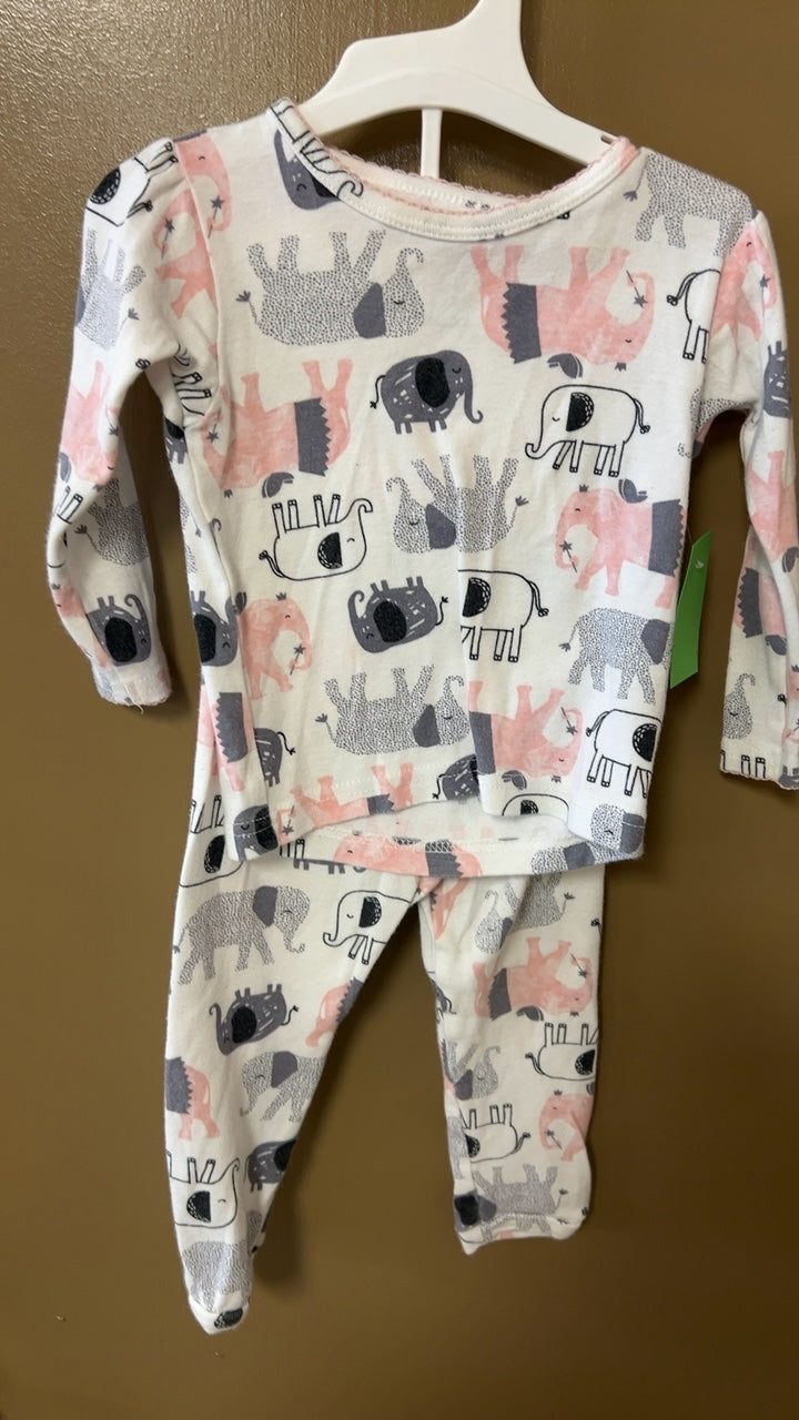 Elephant Pajama Set YOUTH 12m