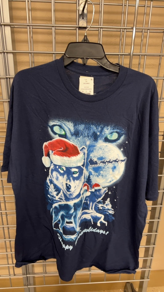T-Shirt Christmas Wolf 