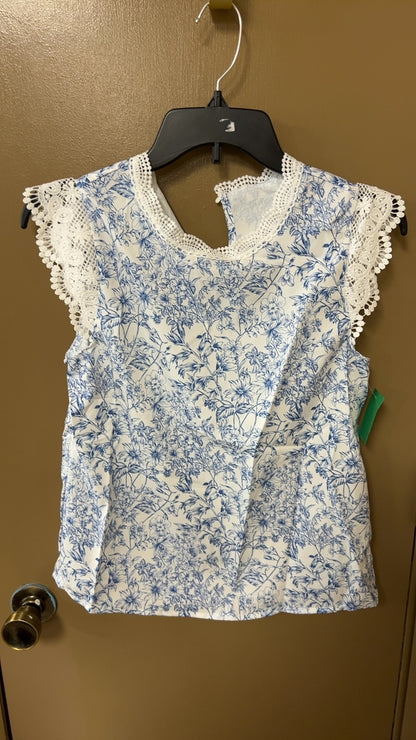 Blue Lacy Blouse XS