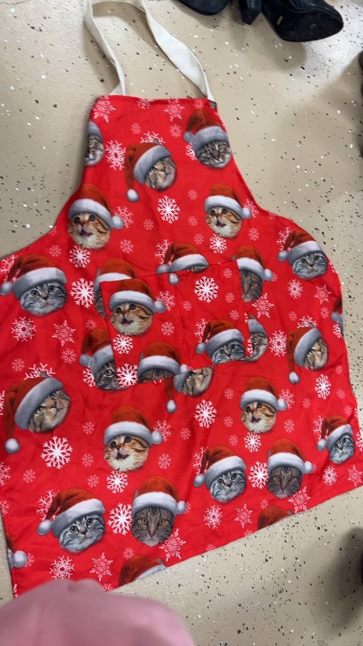 Cat Christmas Apron