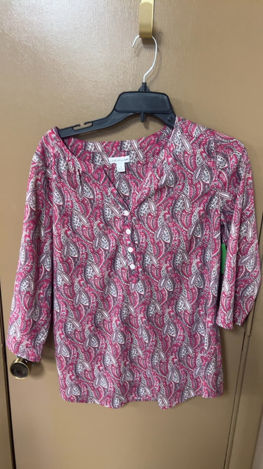 Pink floral Blouse Small