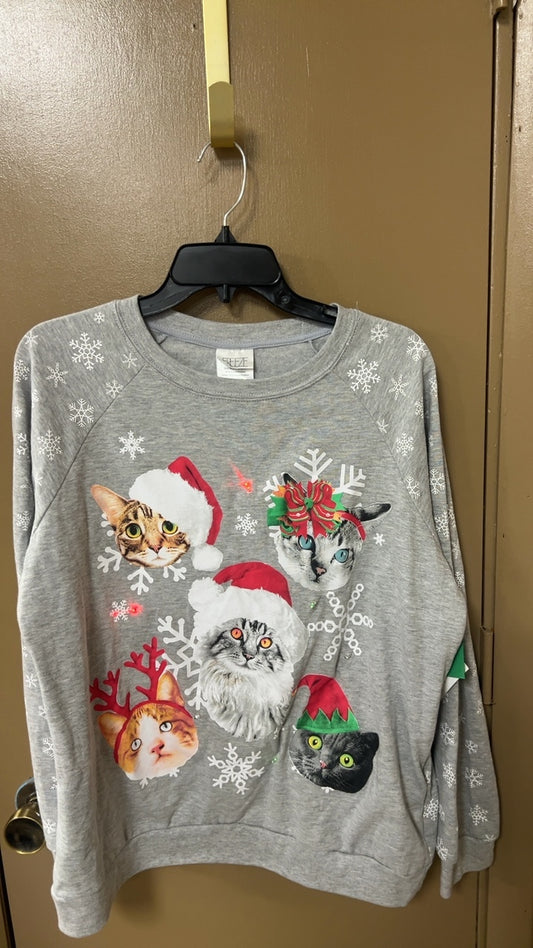 Light Up Christmas Sweatshirt XL