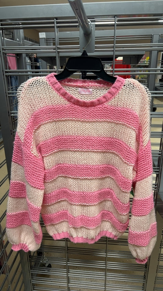 Pink Lily Sweater Small