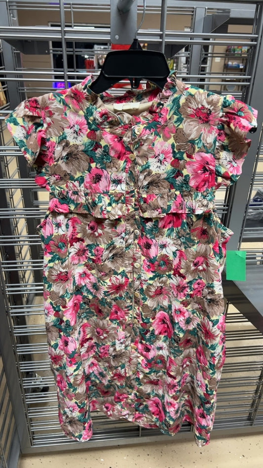 Floral Pink Dress Large