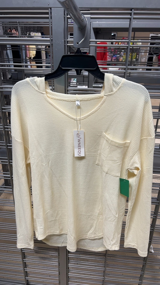 Cream hooded Sweater Large
