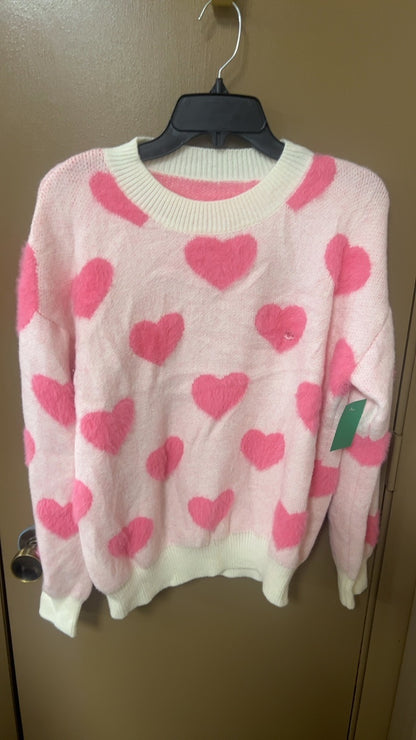 Pink Heart Sweater YOUTH XL