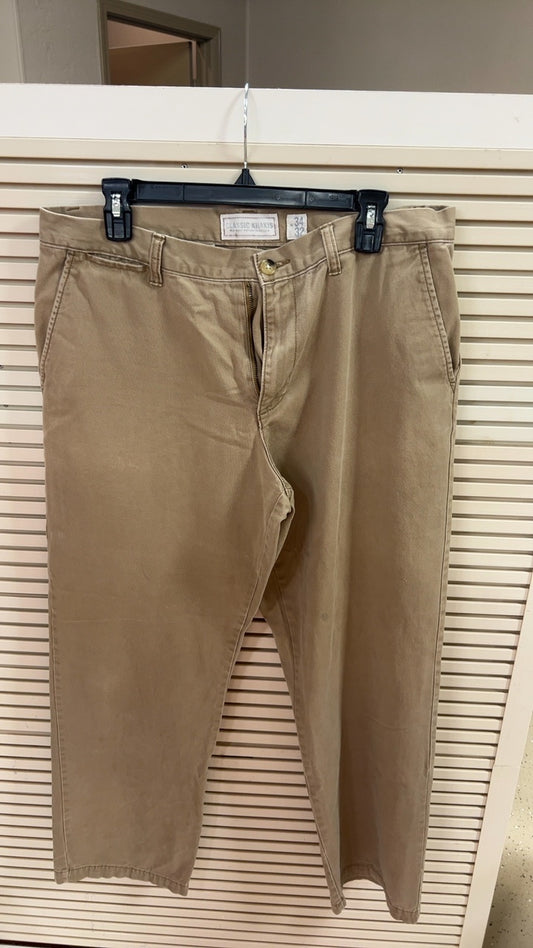 Classic Khakis Pants Mens 34x32