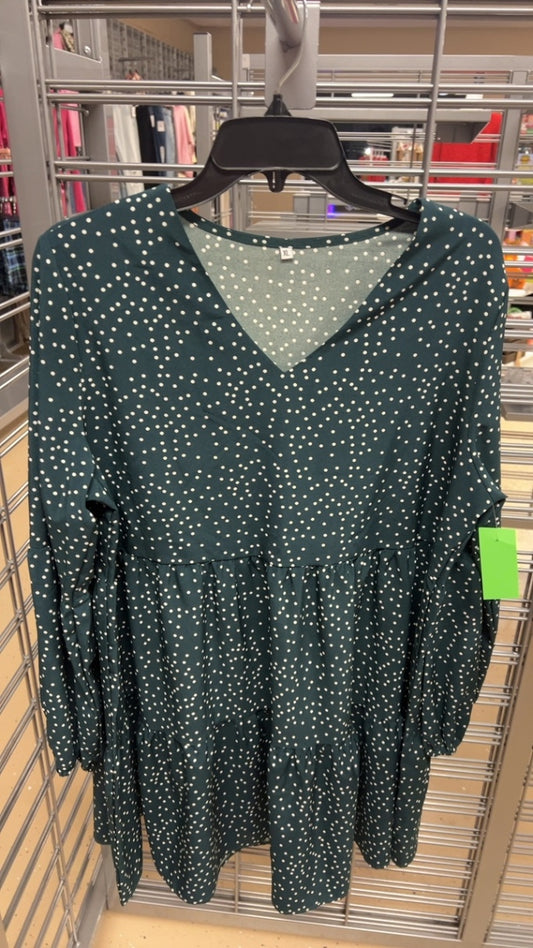 Dress XL green dots