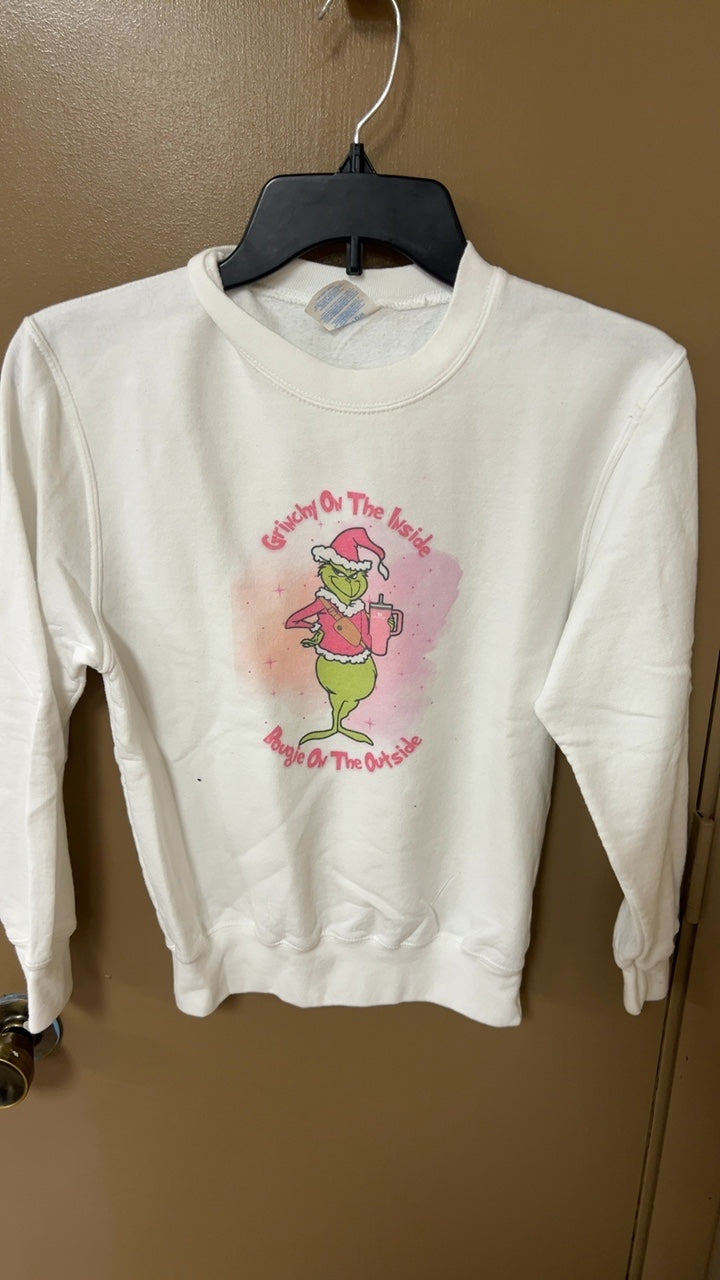 Grinch Sweatshirt YOUTH Medium