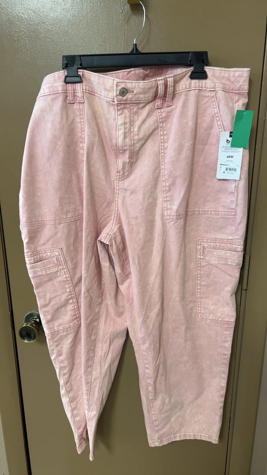 Pink Acid Wash Pants 18
