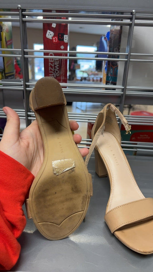 Nude heels Sandals 7.5