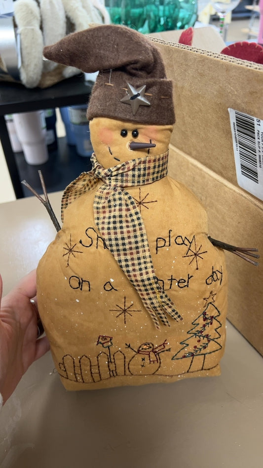 Decorative Plush Snowman