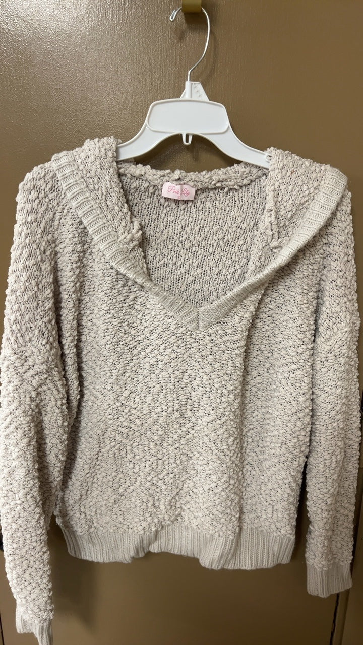Pink Lily Hoodie Small