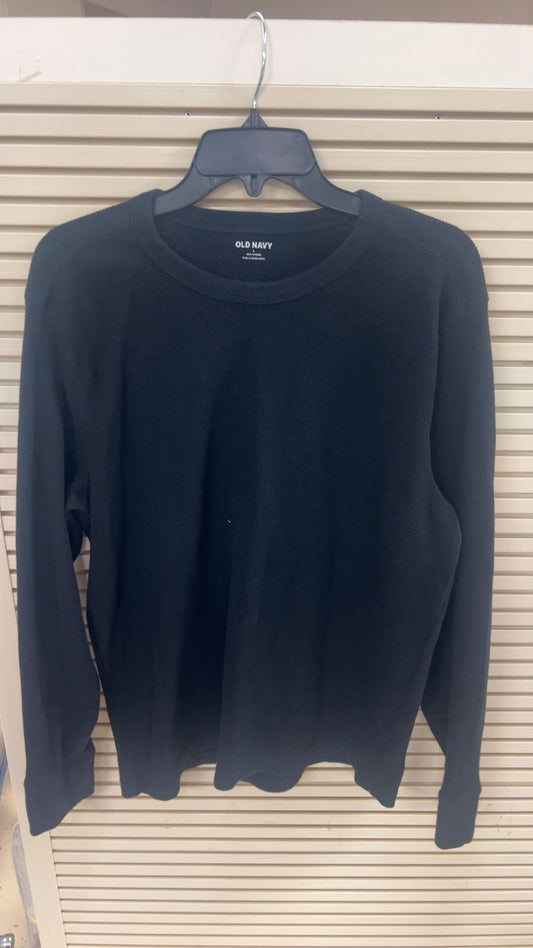 Old Navy Black Henley Large