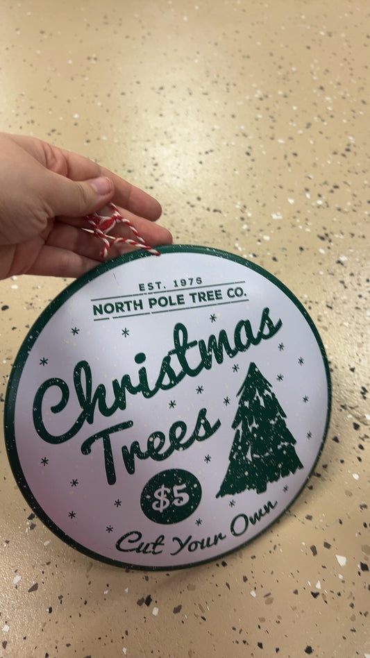North Pole Tree Co. Decorative Sign