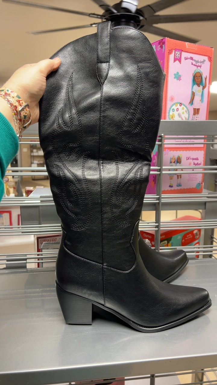 Tall Black Boots 10