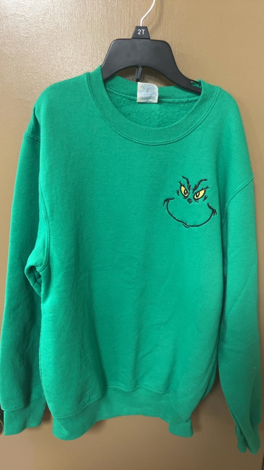 Grinch Sweater YOUTH Large