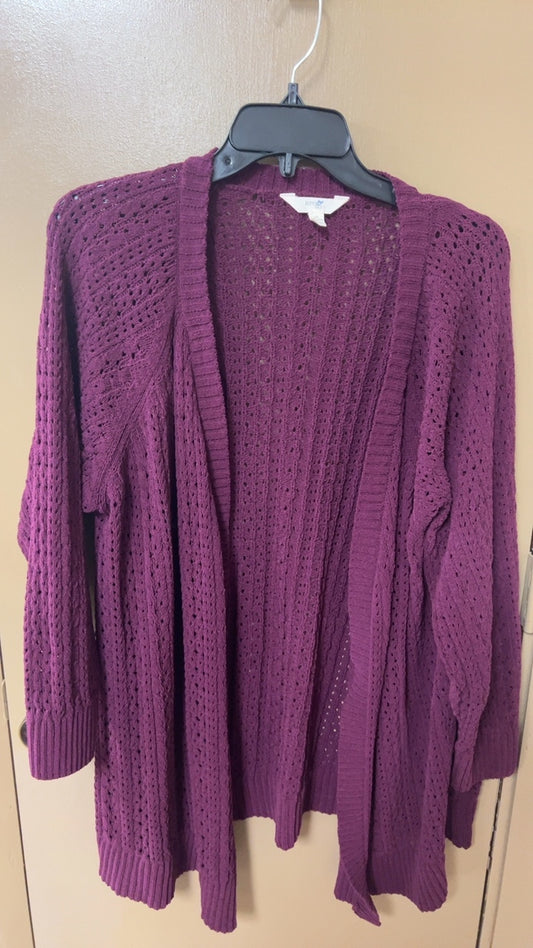 Purple Cardigan 2X